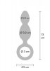 ToyJoy Buttocks The Plugger 2-Balls Metallic Silicone Plug